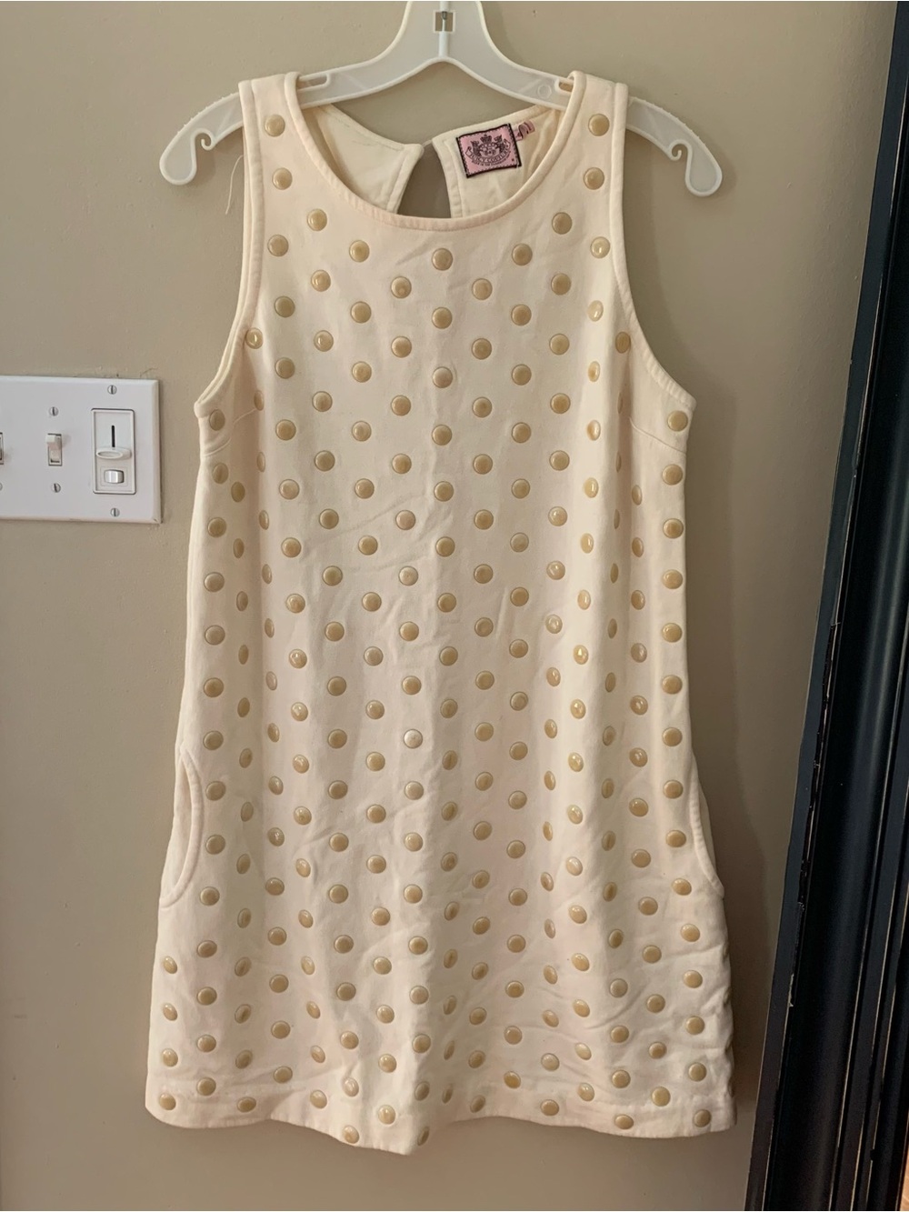 Juicy Couture Preppy Polka Dot Retro Mod Sleeveless Dress Medium feminine